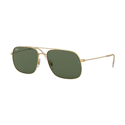 Odnajdź siebie na eyerim za pomocą okularów przeciwsłonecznych Ray-Ban RB3595 901380 w kolorze złotym i zielonym